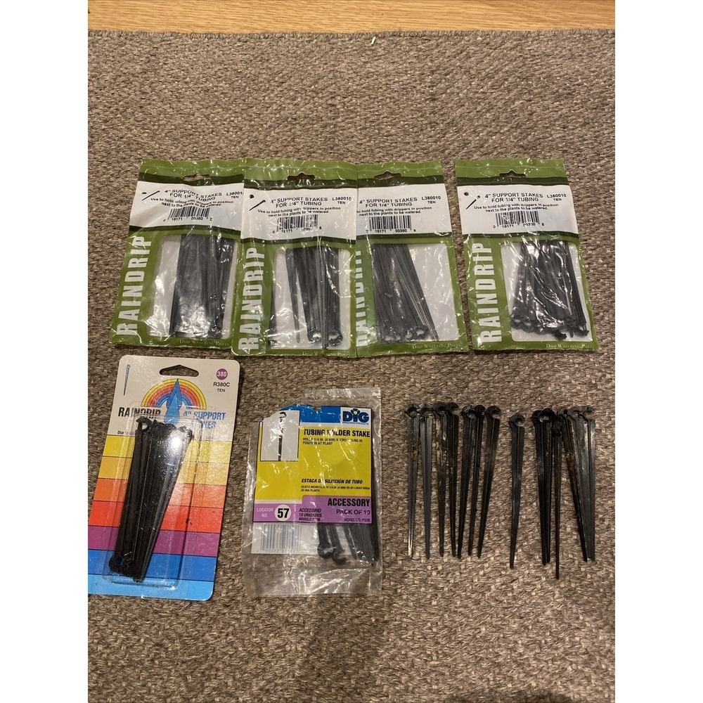 Rain Drip 4" Support Stakes For 1/4" Tubing (lot of 50 +)